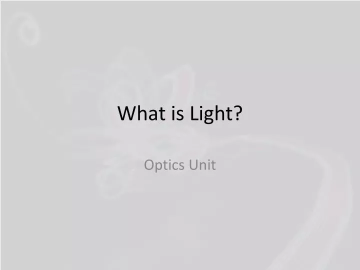 what is light