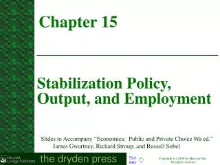 Stabilization Policy, Output, and Employment