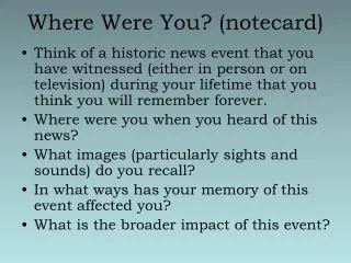 Where Were You? (notecard)