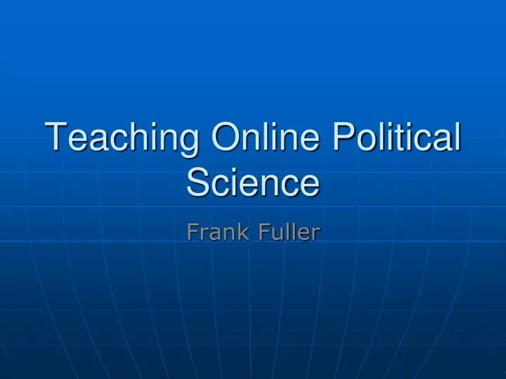 teaching online political science