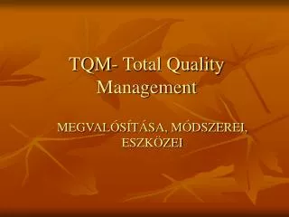 tqm total quality management