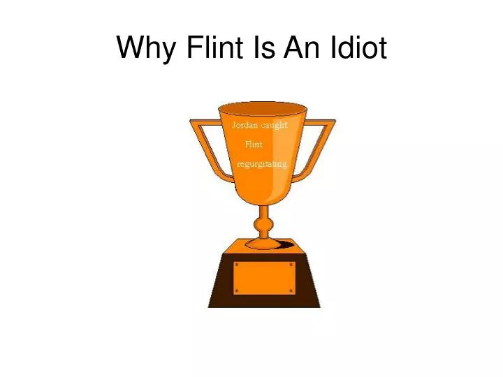why flint is an idiot