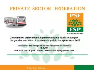 PRIVATE SECTOR FEDERATION