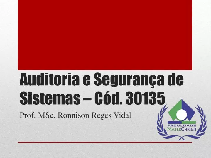 auditoria e seguran a de sistemas c d 30135