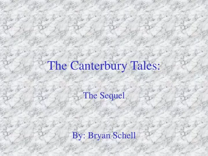 the canterbury tales