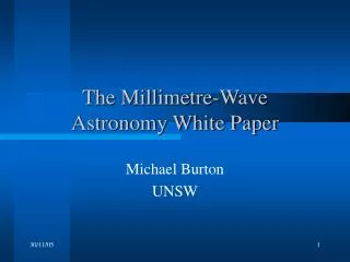 The Millimetre-Wave Astronomy White Paper