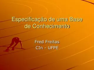 especifica o de uma base de conhecimento