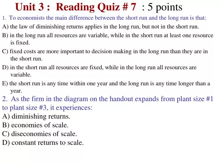 unit 3 reading quiz 7 5 points