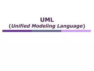 uml unified modeling language