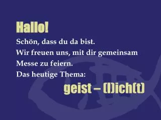 geist l ich t
