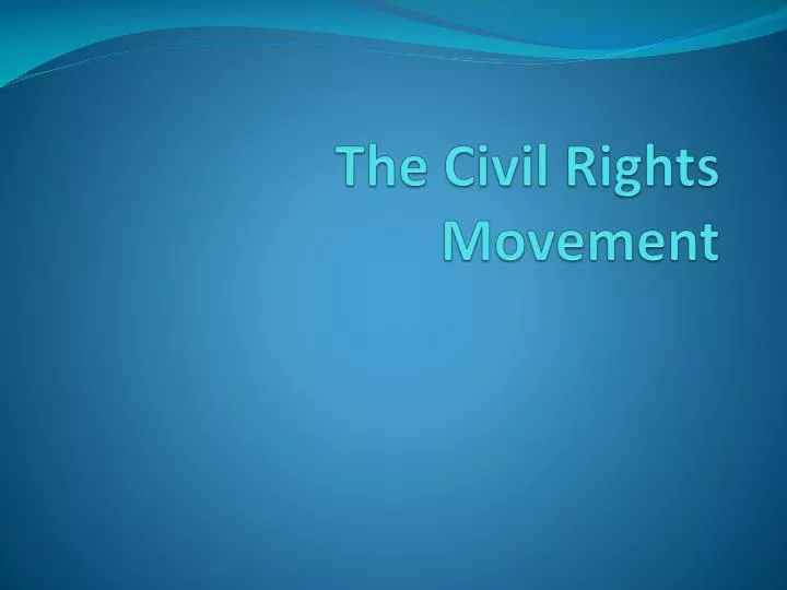 the civil rights movement