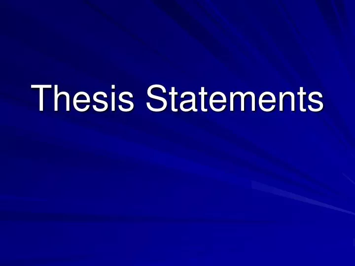 thesis statements