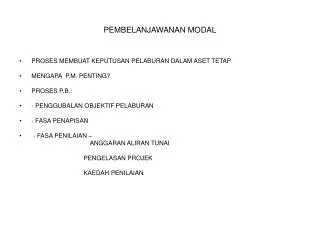 pembelanjawanan modal