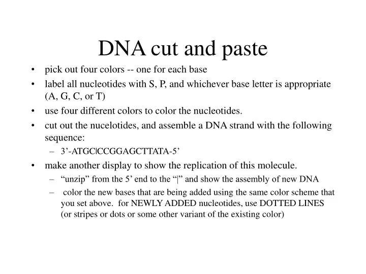 dna cut and paste