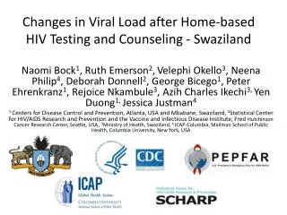 Changes in Viral Load after Home-based HIV Testing and Counseling - Swaziland