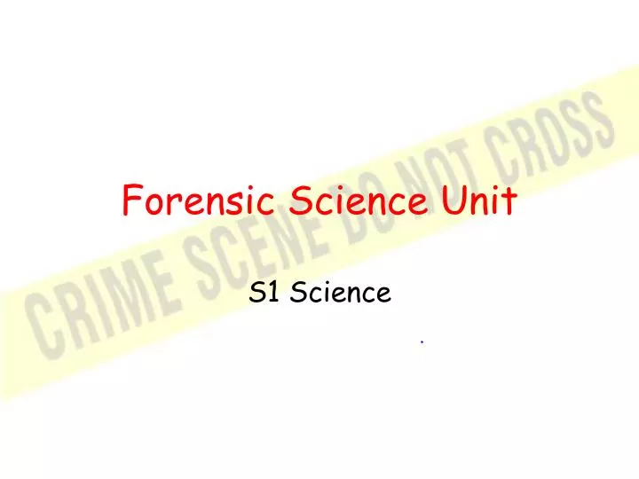 forensic science unit