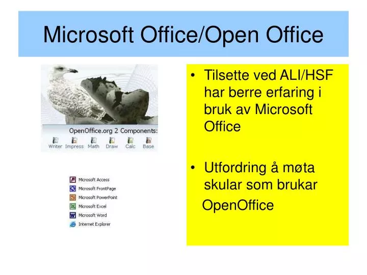 microsoft office open office