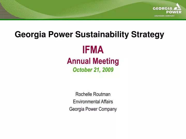 ifma annual meeting october 21 2009