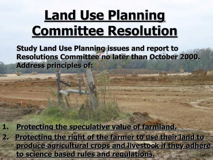 land use planning committee resolution