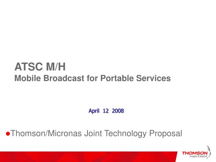 atsc m h mobile broadcast for portable services