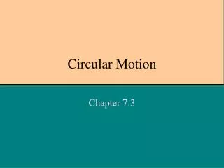 circular motion