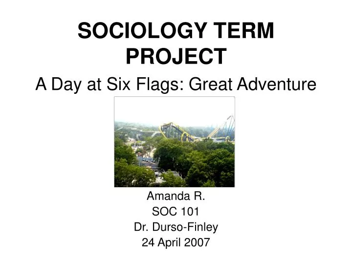 sociology term project
