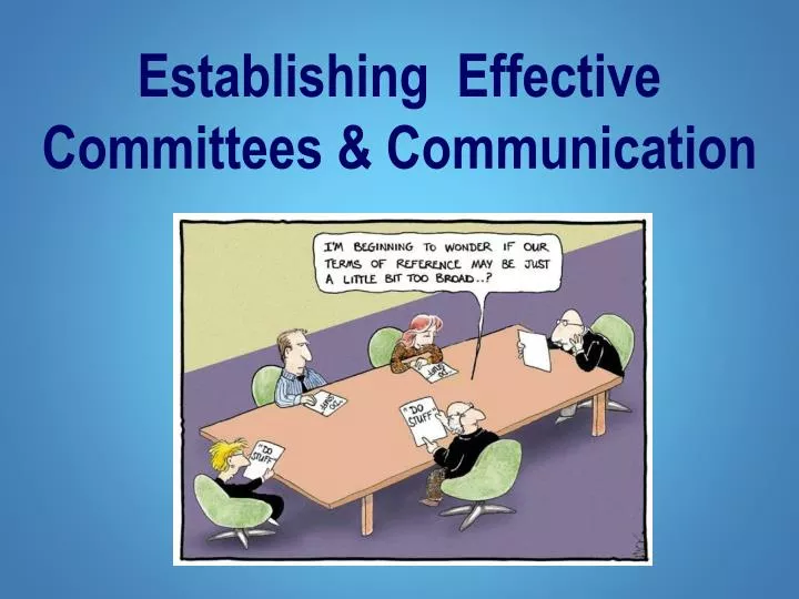 establishing effective committees communication
