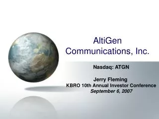 AltiGen Communications, Inc.