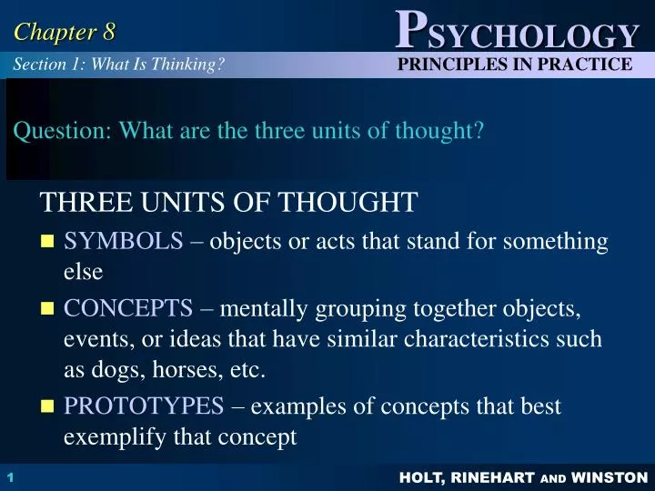 question what are the three units of thought
