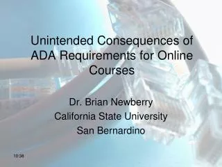 Unintended Consequences of ADA Requirements for Online Courses