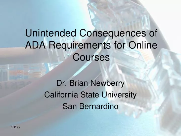 unintended consequences of ada requirements for online courses