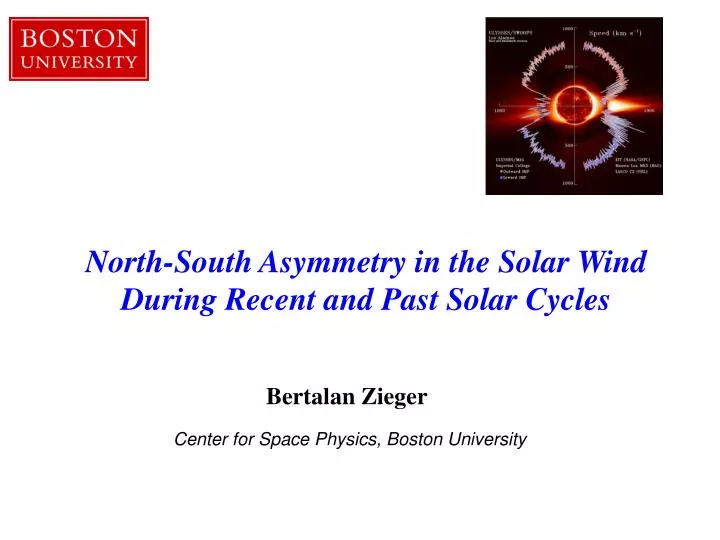 north south asymmetry in the solar wind during recent and past solar cycles