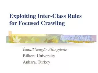 Exploiting Inter-Class Rules for Focused Crawling