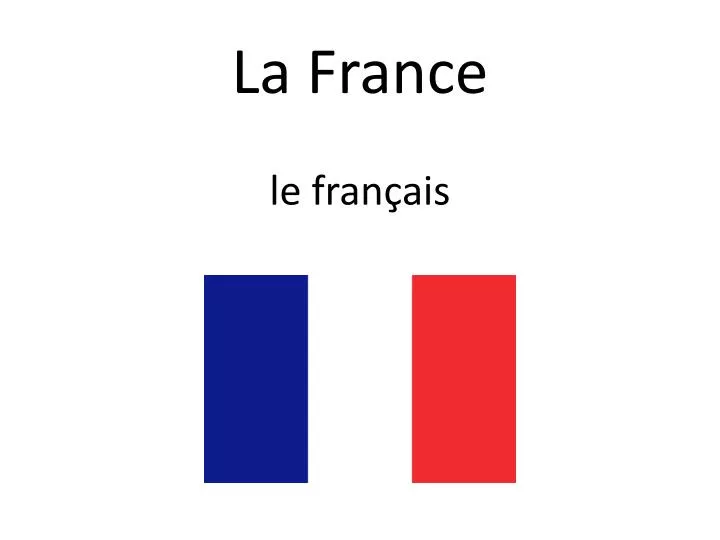 la france le fran ais