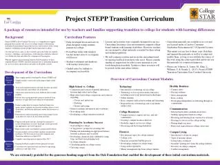 Project STEPP Transition Curriculum