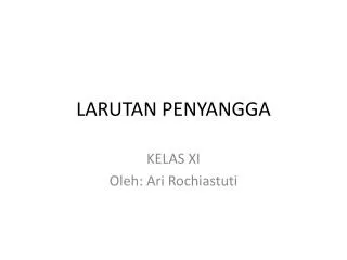 larutan penyangga