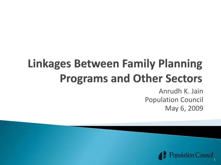 linkages between family planning programs and other sectors