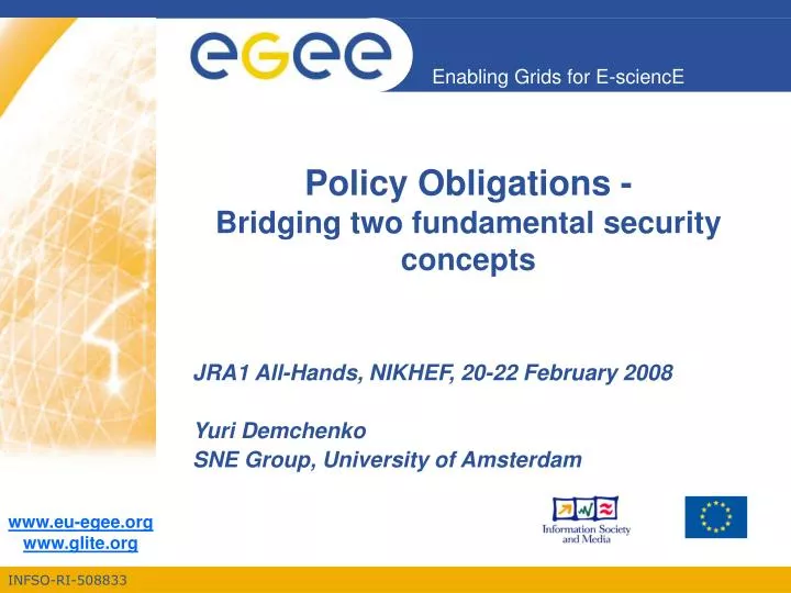 policy obligations bridging two fundamental security concepts
