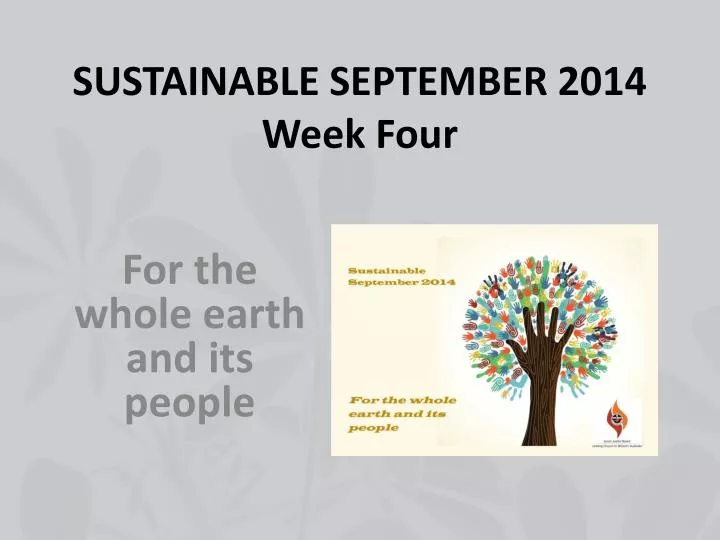 sustainable september 2014 week four