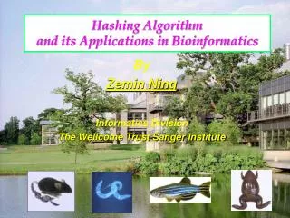 Hashing Algorithm and its Applications in Bioinformatics