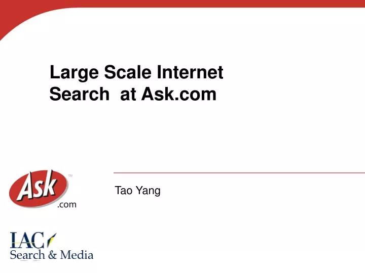 large scale internet search at ask com