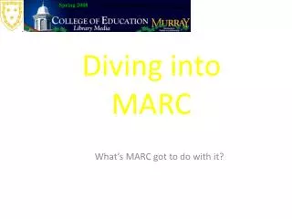 Diving into MARC