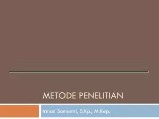 metode penelitian