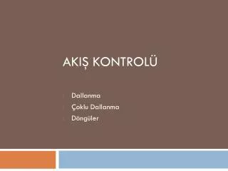 dallanma oklu dallanma d ng ler