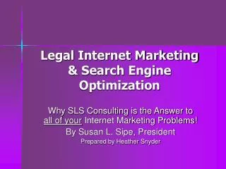 Legal Internet Marketing &amp; Search Engine Optimization