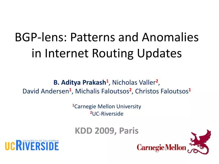 bgp lens patterns and anomalies in internet routing updates