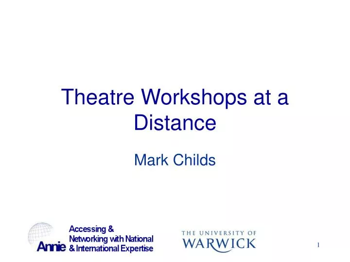 theatre workshops at a distance