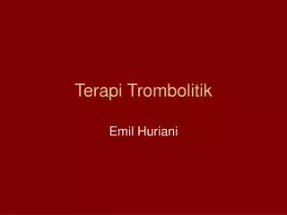 terapi trombolitik