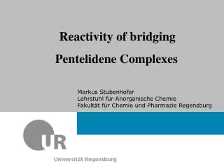 Reactivity of bridging Pentelidene Complexes