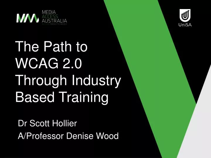 the path to wcag 2 0 through industry based training